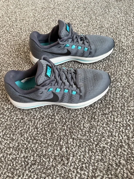 Nike Dark Gray Running Sneakers with Teal Accents - Picture 3 of 5